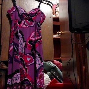 Snap purple and pink (and blue) dress size M